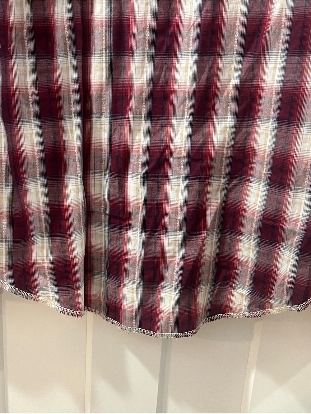 Vintage Western Plaid Wrangler Medium Pearl Snap Button Down Festival Concert - Picture 8 of 13